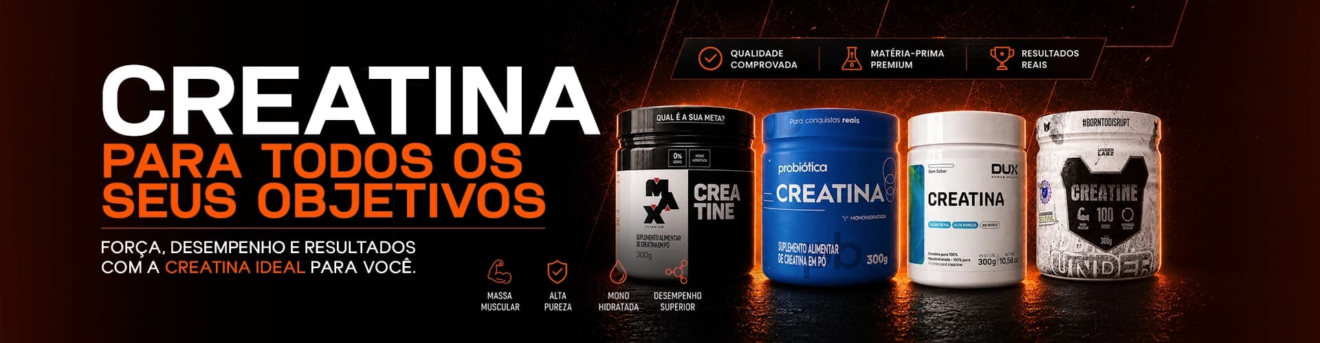 Creatina para todos os seus objetivos