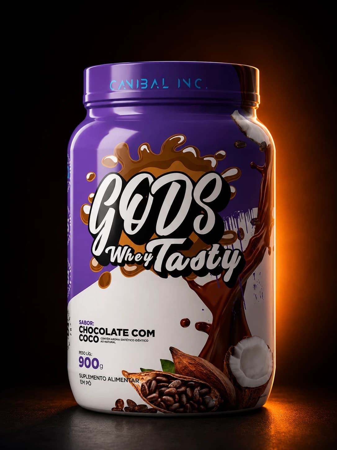 GODS WHEY 900 G CANIBAL INC