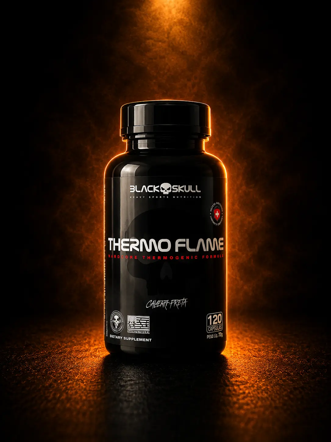 THERMO FLAME 120 CAPS BLACK SKULL